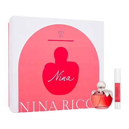 Nina Ricci Nina dámská dárková sada toaletní voda 50 ml + rtěnka Jumbo Lipstick Matte 2,5 g Iconic Pink pro ženy