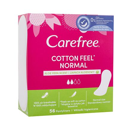 Carefree Cotton Feel Normal Aloe Vera intimky s vůní aloe vera 56 ks pro ženy