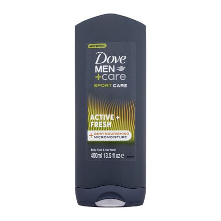 Dove Men + Care Sport Care Active + Fresh pánský posilující sprchový gel na tělo, obličej a vlasy po sportu 400 ml pro muže