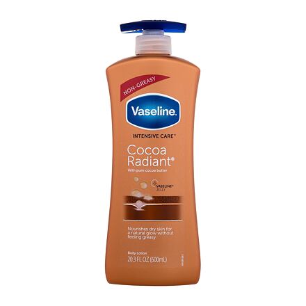 Vaseline Intensive Care Cocoa Radiant unisex rozjasňující tělové mléko pro suchou pokožku 600 ml unisex