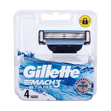 Gillette Mach3 Start pánský náhradní břit 4 ks pro muže poškozená krabička