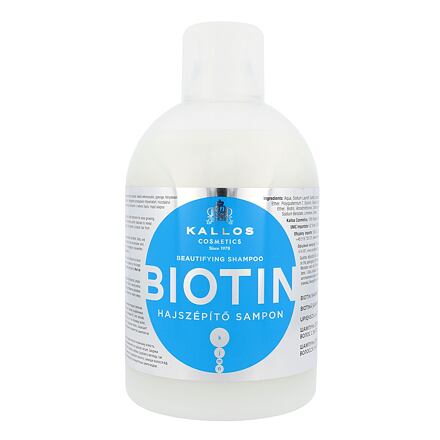 Kallos Cosmetics Biotin dámský šampon pro jemné a pomalu rostoucí vlasy 1000 ml pro ženy
