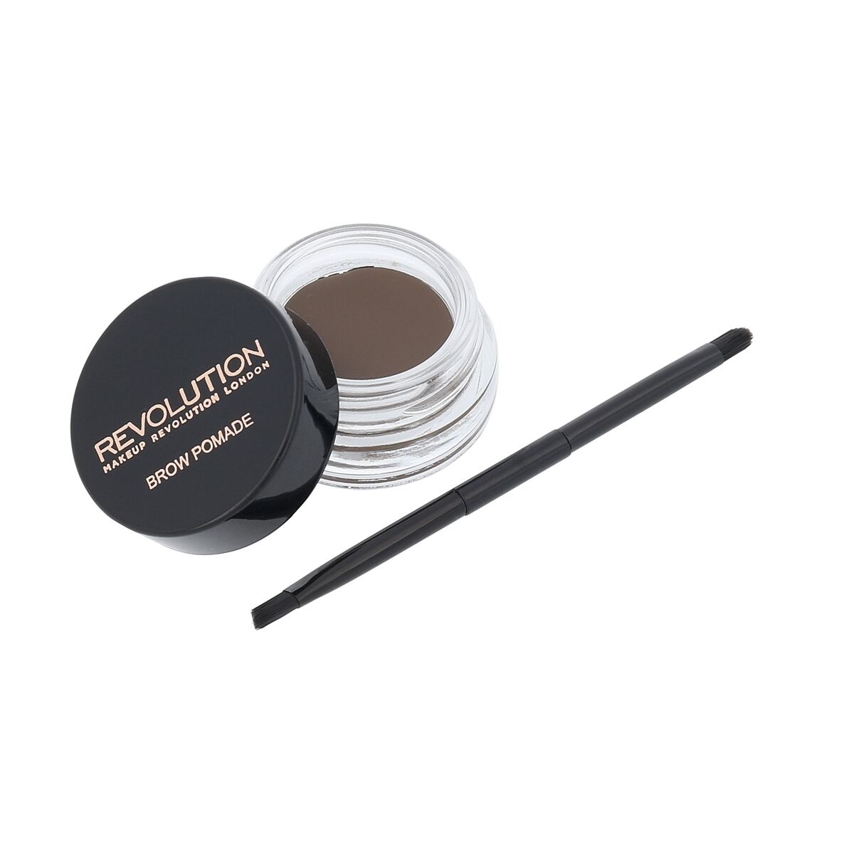 Makeup Revolution London Brow Pomade With Double Ended Brush pomáda na obočí 2.5 g odstín hnědá