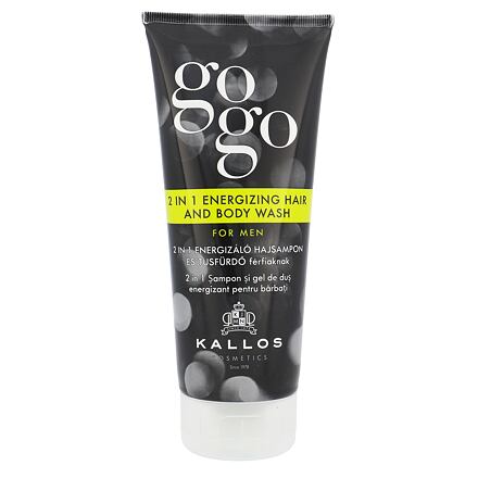 Kallos Cosmetics Gogo 2 in 1 Energizing Hair And Body Wash pánský posilující sprchový gel 2v1 200 ml pro muže