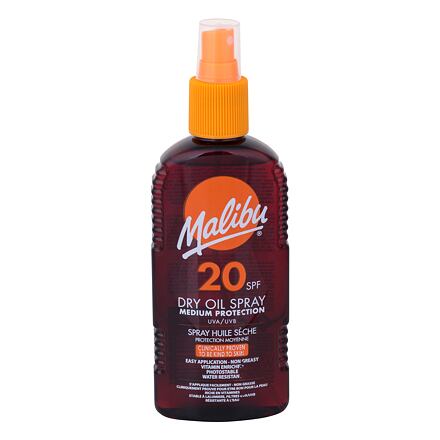 Malibu Dry Oil Spray SPF20 unisex voděodolný sprej na opalování 200 ml