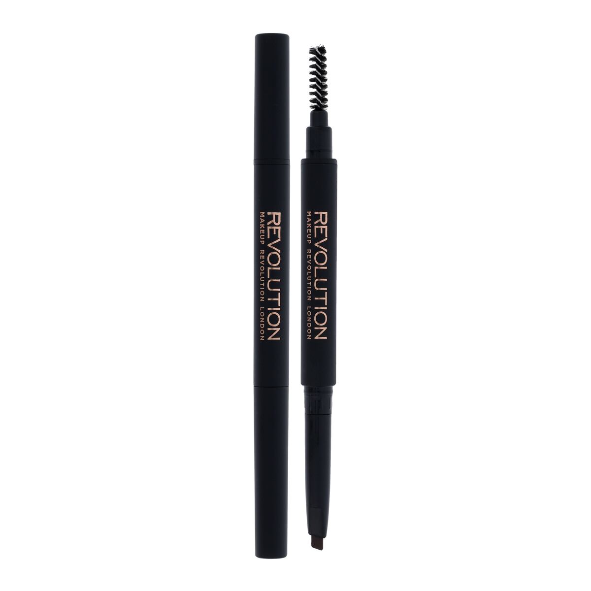 Makeup Revolution London Duo Brow Definer dámská precizní tužka na obočí s kartáčkem 0.15 g odstín hnědá