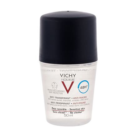 Vichy Homme Anti-Stains 48H pánský antiperspirant proti bílým a žlutým skvrnám 50 ml pro muže