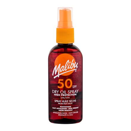 Malibu Dry Oil Spray SPF50 unisex voděodolný sprej na opalování 100 ml