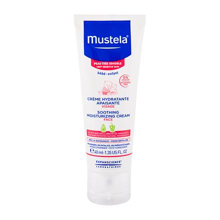 Mustela Bébé Soothing Moisturizing Face Cream dětský zklidňující a hydratační krém na obličej 40 ml pro děti