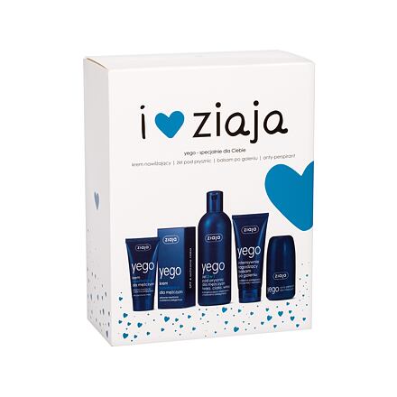 Ziaja Men (Yego) pánský dárková sada sprchový gel 3v1 300 ml + hydratační krém SPF6 50 ml + balzám po holení 75 ml + antiperspirant 60 ml pro muže