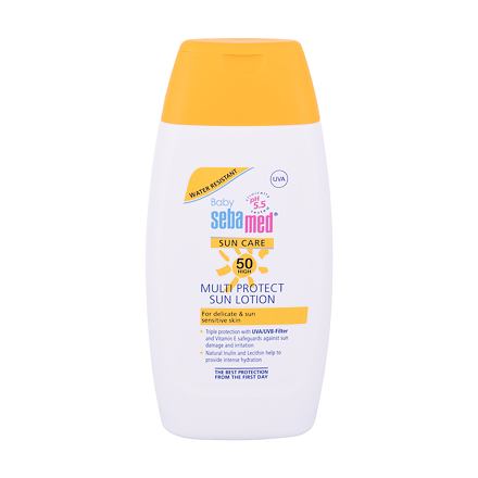 SebaMed Baby Sun Care Multi Protect Sun Lotion SPF50 dětský voděodolné opalovací mléko pro jemnou a citlivou pokožku 200 ml