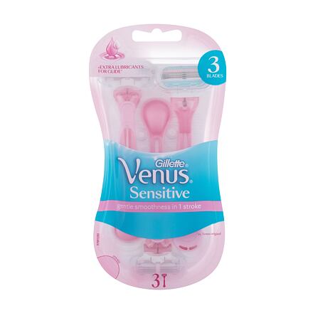 Gillette Venus Sensitive dámský sada: jednorázový holicí strojek 3 ks pro ženy