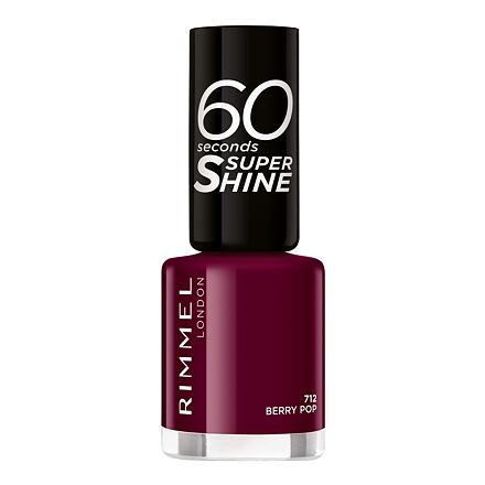 Rimmel London 60 Seconds Super Shine rychleschnoucí lak na nehty 8 ml odstín fialová