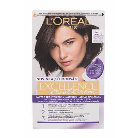 L'Oréal Paris Excellence Cool Creme dámská permanentní barva na vlasy se studenými tóny 48 ml odstín hnědá pro ženy