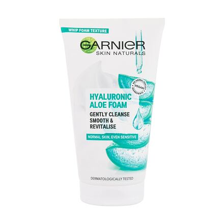Garnier Skin Naturals Hyaluronic Aloe Foam dámská čisticí pěna pro vyhlazení a rozjasnění pleti 150 ml pro ženy