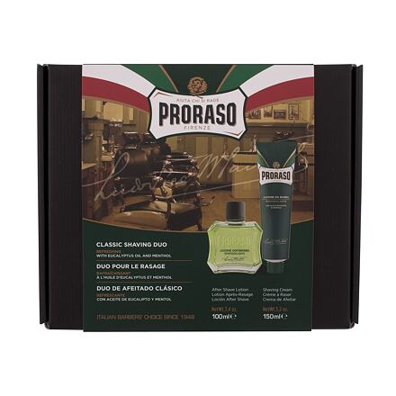 PRORASO Green Classic Shaving Duo pánská dárková sada voda po holení Green 100 ml + krém na holení Green 150 ml