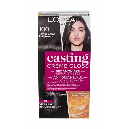 L'Oréal Paris Casting Creme Gloss dámská barva na vlasy 48 ml odstín černá pro ženy