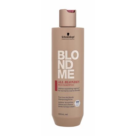 Schwarzkopf Professional Blond Me All Blondes Rich Shampoo dámský vyživující šampon pro hrubé a normální blond vlasy 300 ml pro ženy