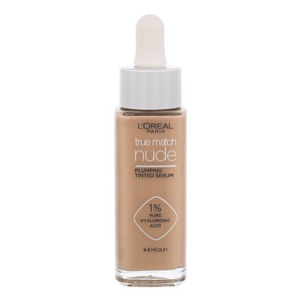 L'Oréal Paris True Match Nude Plumping Tinted Serum tónující sérum s 1% kyseliny hyaluronové 30 ml odstín 4-5 Medium