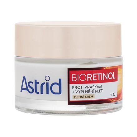 Astrid Bioretinol Day Cream SPF10 dámský denní pleťový krém proti vráskám 50 ml pro ženy