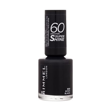 Rimmel London 60 Seconds Super Shine lak na nehty 8 ml odstín černá