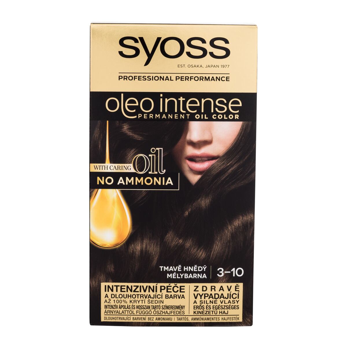 Syoss Oleo Intense Permanent Oil Color dámská permanentní olejová barva na vlasy bez amoniaku 50 ml odstín hnědá pro ženy