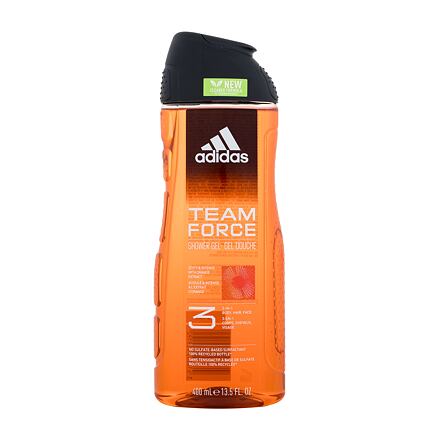 Adidas Team Force Shower Gel 3-In-1 New Cleaner Formula pánský sprchový gel 400 ml pro muže