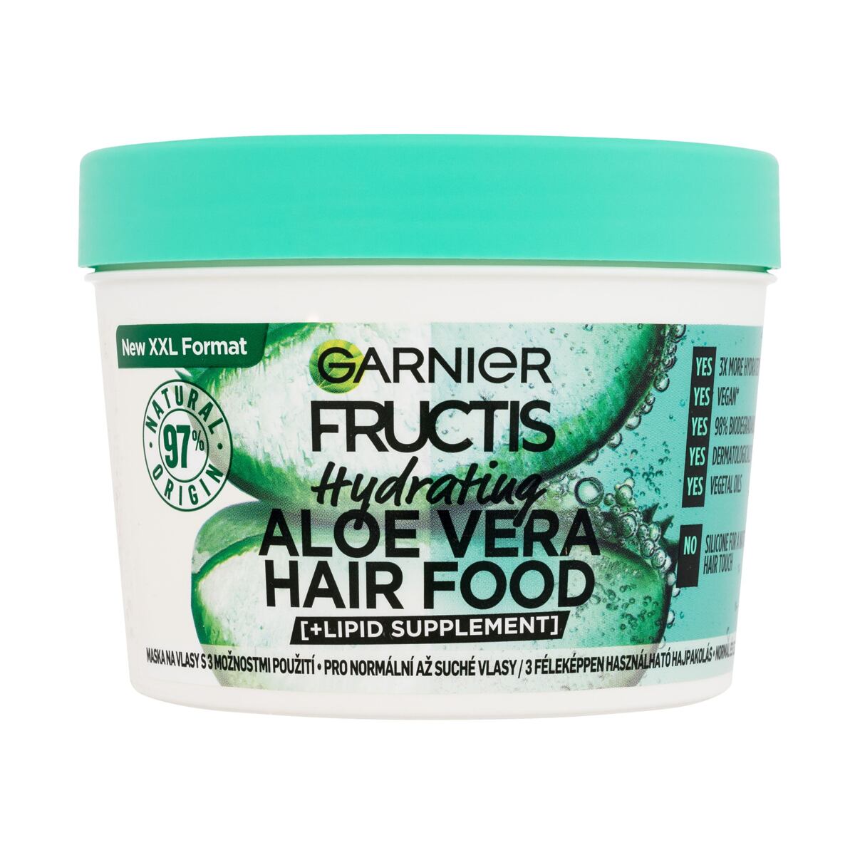 Garnier Fructis Hair Food Aloe Vera Hydrating Mask dámská vyživující maska pro normální až suché vlasy 400 ml pro ženy