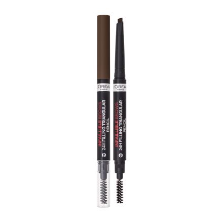 L'Oréal Paris Infaillible Brows 24H Filling Triangular Pencil dámská voděodolná tužka na obočí 1 ml odstín hnědá
