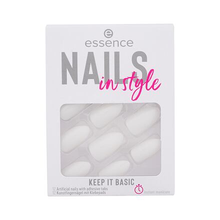 Essence Nails In Style umělé nehty se samolepícími polštářky 12 ks odstín 15 keep it basic pro ženy