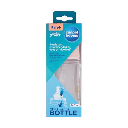 Canpol babies Royal Baby Easy Start Anti-Colic Bottle Little Princess 3m+ kojenecká lahev 240 ml