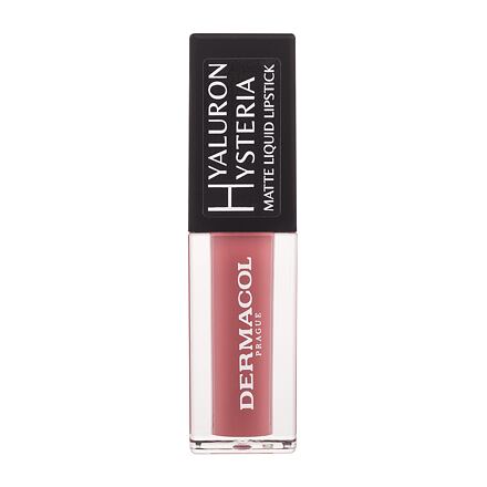 Dermacol Hyaluron Hysteria Matte Liquid Lipstick dámská dlouhotrvající matná rtěnka 4.5 ml odstín růžová