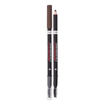 L'Oréal Paris Infaillible Brows 12H Definer Pencil dámská tužka na obočí s pudrovým finišem 1 g odstín hnědá