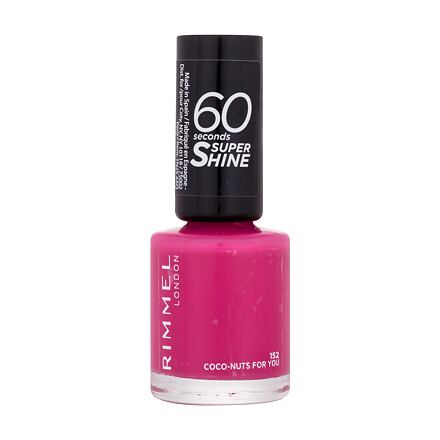 Rimmel London 60 Seconds Super Shine rychleschnoucí lak na nehty 8 ml odstín růžová