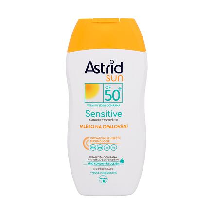 Astrid Sun Sensitive Milk SPF50+ unisex voděodolné mléko na opalování pro citlivou pokožku 150 ml