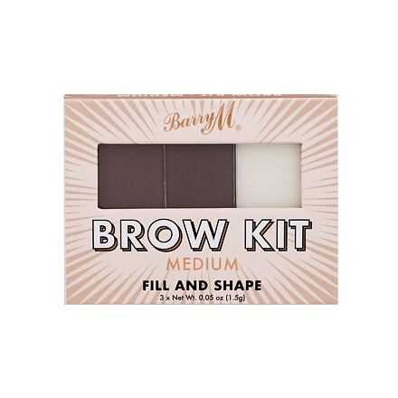 Barry M Brow Kit dámská set a paletka na obočí 4.5 g odstín hnědá