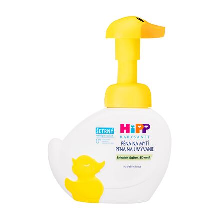 Hipp Babysanft Washing Foam dětské jemná krémová mycí pěna na obličej a ruce 250 ml pro děti