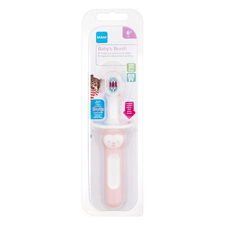 MAM Baby´s Brush 6m+ Pink klasický zubní kartáček
