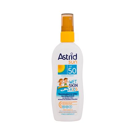 Astrid Sun Kids Wet Skin Transparent Spray SPF50 dětský voděodolný opalovací sprej na mokrou pokožku 150 ml