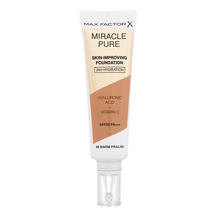 Max Factor Miracle Pure Skin-Improving Foundation SPF30 pečující hydratační make-up 30 ml odstín 89 Warm Praline