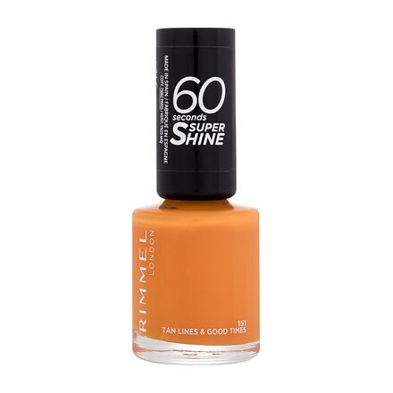 Rimmel London 60 Seconds Super Shine rychleschnoucí lak na nehty 8 ml odstín oranžová