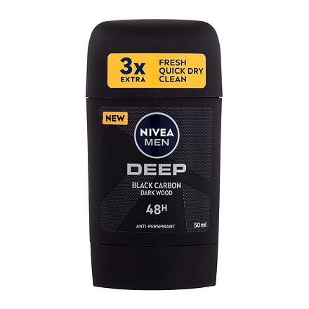 Nivea Men Deep Black Carbon 48H pánský antiperspirant deostick 50 ml pro muže
