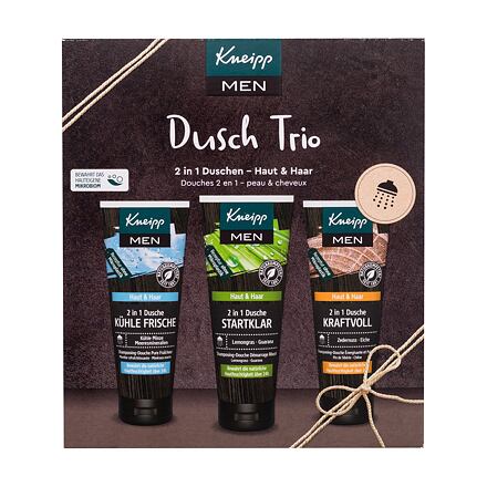 Kneipp Men Shower Trio pánský dárková sada sprchový gel 2 In 1 Ready To Go 75 ml + sprchový gel 2 In 1 Cool Freshness 75 ml + sprchový gel 2 In 1 Powerful 75 ml pro muže