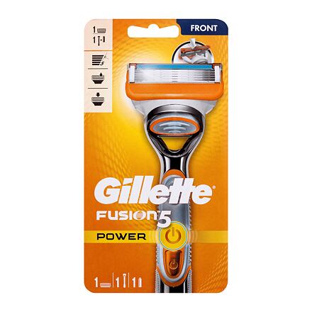 Gillette Fusion5 Power Silver pánský bateriový holicí strojek pro muže