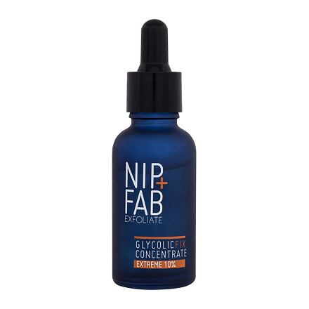 NIP+FAB Exfoliate Glycolic Fix Concentrate Extreme 10% dámské obnovující noční pleťové sérum 30 ml pro ženy