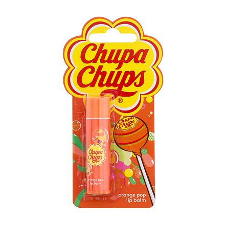 Chupa Chups Lip Balm Orange Pop dětský balzám na rty s pomerančovou příchutí 4 g