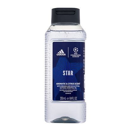 Adidas UEFA Champions League Star pánský osvěžující sprchový gel s vůní pomeranče a eukalyptu 250 ml pro muže