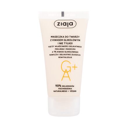 Ziaja Face Mask + Scrub With Glycolic Acid dámská hydratační a exfoliační pleťová maska 55 ml pro ženy