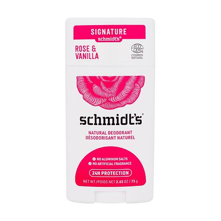schmidt's Rose & Vanilla Natural Deodorant dámský přírodní deodorant 75 g pro ženy