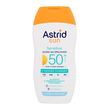 Astrid Sun Sensitive Milk SPF50+ unisex voděodolné mléko na opalování pro citlivou pokožku 150 ml